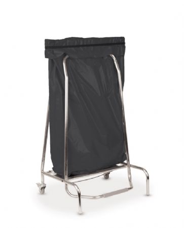 Porte sac poubelle inox - 110 litres