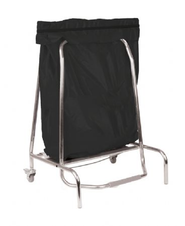 Porte sac poubelle inox - 80 litres