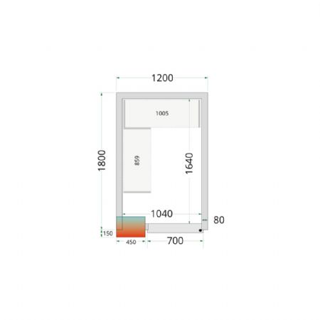 Panneaux de chambre froide 120x180x212 80 mm d epaisseur sans sol