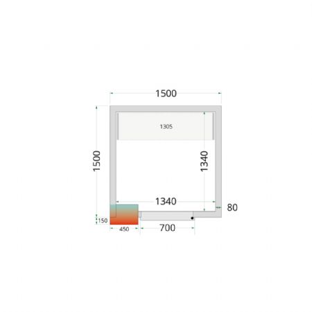 Panneaux de chambre froide 150x150x212 80 mm d epaisseur sans sol