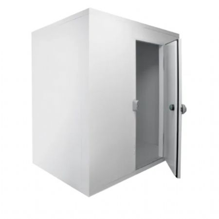 Panneaux de chambre froide 120 mm avec sol en inox et porte de 850 mm de large - 2400x2700x2200 mm