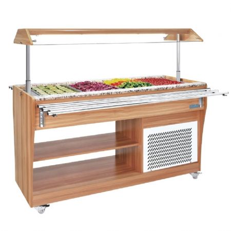 Buffet-bar central rfrigr longueur 1490 mm - 1490x766x1338 mm