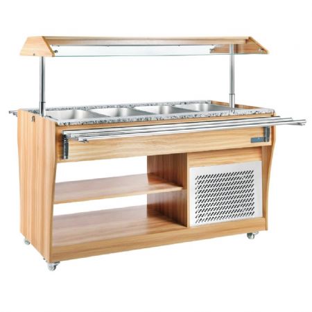 Buffet-bar central rfrigr longueur 1490 mm - 1490x766x1338 mm