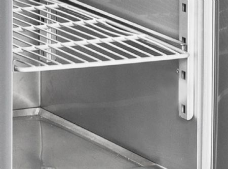 Saladette rfrigre 2 portes GN1/1 inox avec dosseret 215 L - 900x700x980 mm