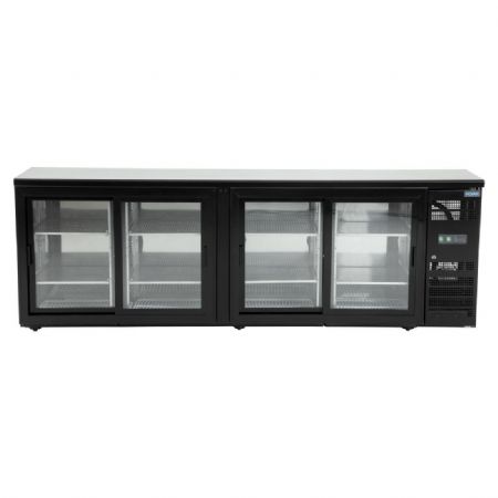 Arrire-bar noire avec 4 portes 698 litres - 2542x513x860 mm