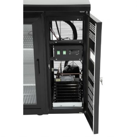 Arrire-bar noire avec 4 portes 698 litres - 2542x513x860 mm