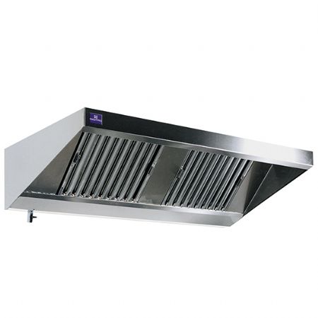 Hotte professionnelle murale Snack avec clairage 2400x1100 mm