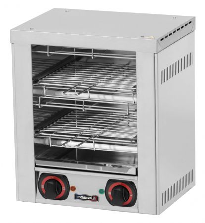 Toasteur inox professionnel double avec 4 pinces - 348x274x403 mm