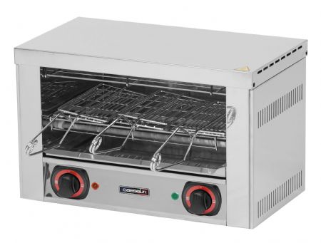 Toasteur simple professionnel inox avec 3 pinces - 453x274x288 mm