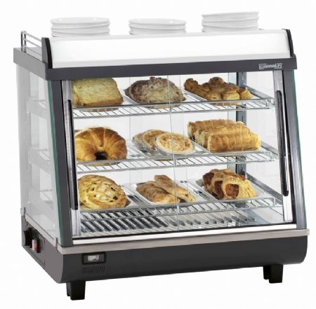 Vitrine chauffante de restauration inox 96 litres - 674,5x484x662,5 mm