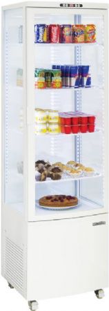 Vitrine rfrigre blanche 235 litres - 520x485x1700 mm