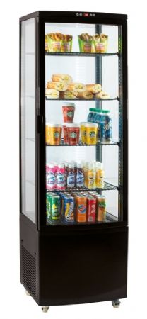 Vitrine rfrigre noire 235 litres - 520x485x1 700 mm