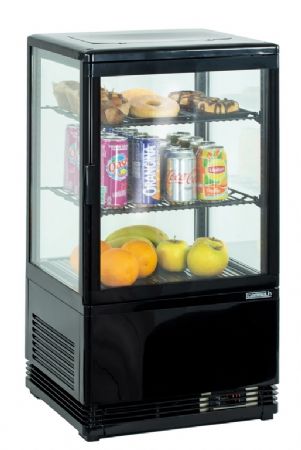 Mini vitrine rfrigre noire 58 litres - 425x380x805 mm