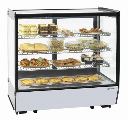 Vitrine rfrigre encastre avec dgivrage automatique 185 litres en inox - 874x585x887 mm