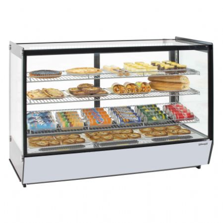 Vitrine rfrigre 225 litres inox encastre avec double vitrage - 1224x585x897 mm