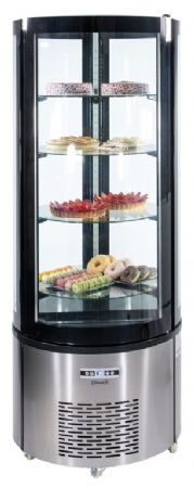 Vitrine rfrigre ronde 360 litres - 680x680x1 750 mm