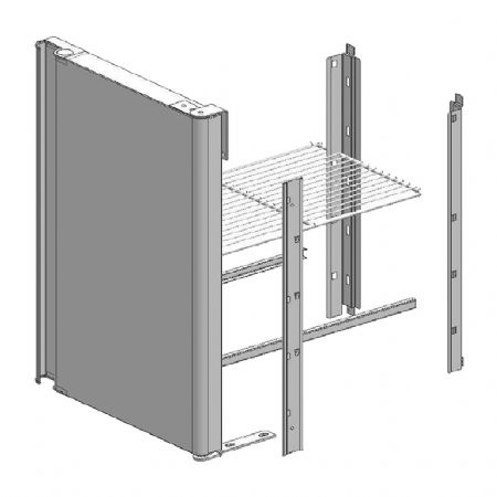 Porte + rails pour grille pour SCH/SM GN 1/1 70x500x740 mm