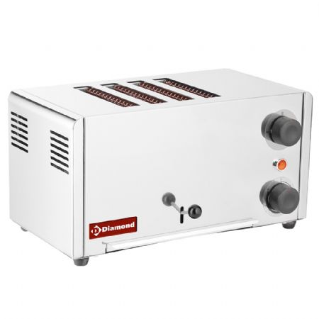 Toaster (grille-pain) lectrique 4 tranches - Acier Inox