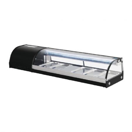 Vitrine  sushis 0  6 C avec 5 bacs GN 1/3 - 1500x390x290 mm