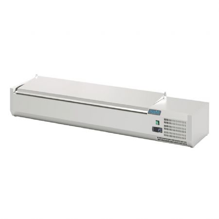 Saladette  poser avec couvercle 6x GN 1/4 - 1400x335x274 mm