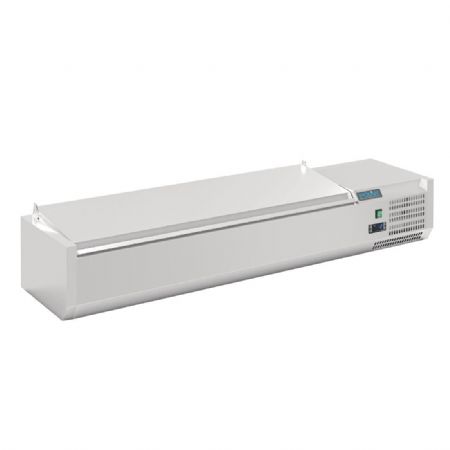 Saladette  poser avec couvercle 6x GN 1/4 - 1400x335x274 mm