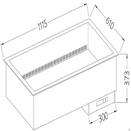 Elment bain-marie 3 GN 1/1 -  sec - ventil 1115x610x373 mm