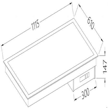 Elment vitrocramique blanche 3x GN 1/1 1115x610x147 mm