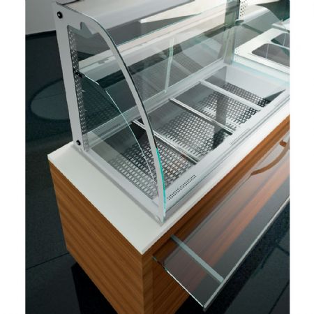 Elment vitrine chauffante, humidifie et ventile 2x GN 1/1 800x700x1110 mm