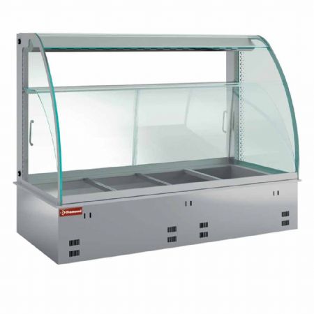 Elment vitrine chauffante, humidifie et ventile 2x GN 1/1 800x700x1110 mm