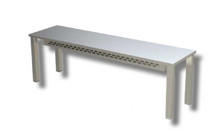 Rampe chauffante en inox 430 - 1000x350x400 mm