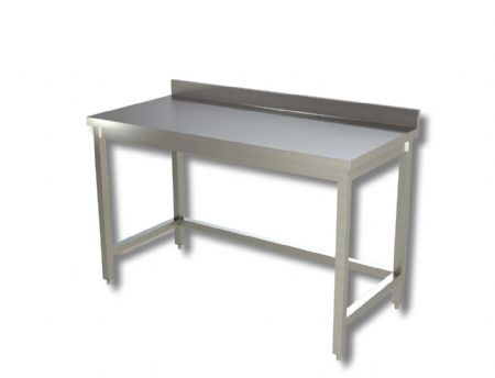 Table centrale inox 430 pour le travail avec dosseret - 400x600x850 mm