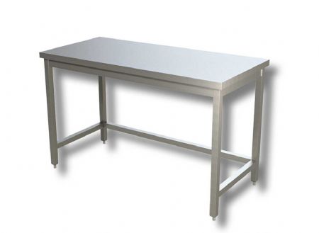 Table de travail centrale en inox 430 - 400x700x850 mm