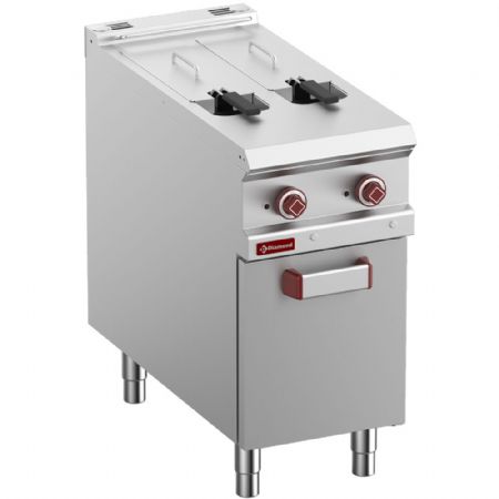 Friteuse lectrique 2 cuves 8 litres sur meuble ferm 105 kW