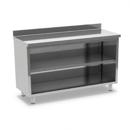 Comptoir arrire professionnel avec 1 tagre intermdiaire 1500x600 mm