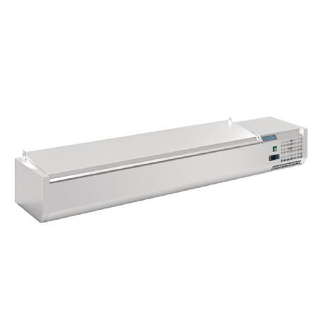 Saladette  poser avec couvercle 8x GN 1/4 - 1800x335x274 mm