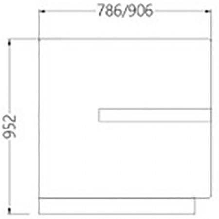 Kit de panneaux  CT COMPTOIR DE CAISSE 786x18xh952 mm