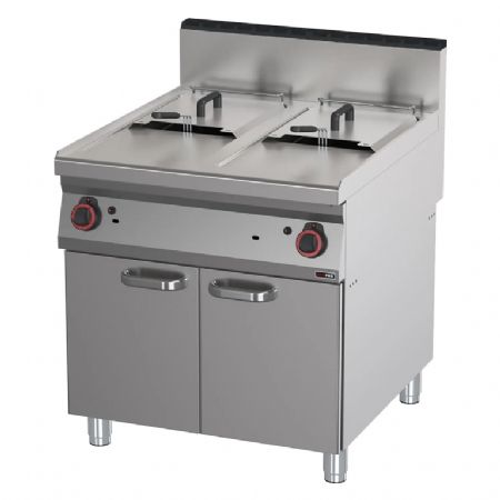 Friteuse pour cuisines professionnelles   gaz double cuve 17 + 17 l