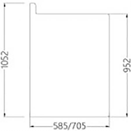 Kit de panneaux CT ARRIRE AVEC DOSSERET 585x18x1052 mm