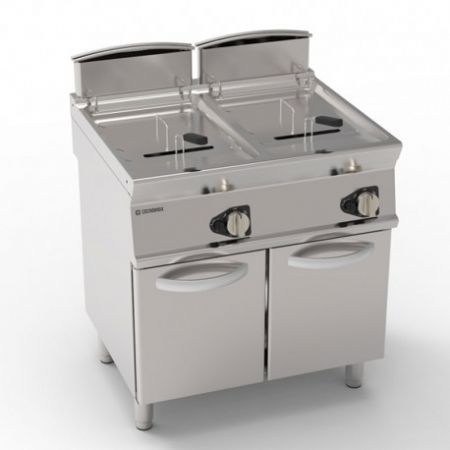 Friteuse gaz avec tuyres traversant la cuve - 2 x 13 litres - Gamme 700 - Modules 400 - FR83FG7T