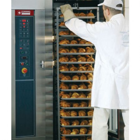 Four pour boulangerie et ptisserie, rotatif, 15 ou 18 Niv. (450x650 mm ou 500x700 mm) 1500x1480x2240 mm