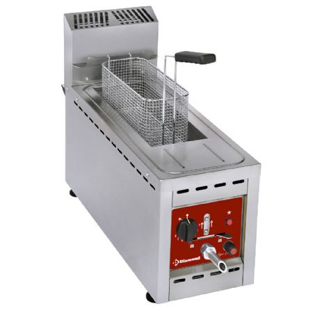 Friteuse gaz 1 cuve 8 litres   poser  kW