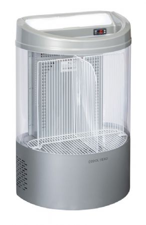 Refroidisseur de canettes professionnel en verre gris 110 litres - 600x460x970 mm