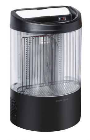 Refroidisseur de canettes professionnel en verre noir 110 litres - 600x460x970 mm