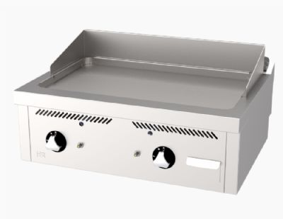 Plaque  snacker de table professionnelle  gaz en acier rectifi 12,5 kW - 800x600x410 mm