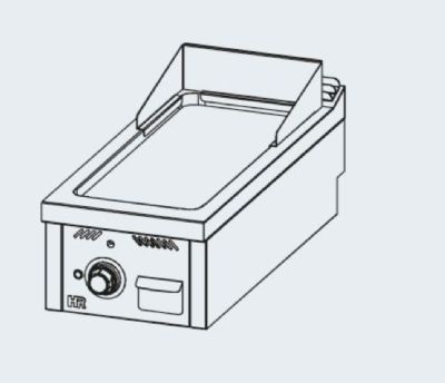 Plaque  snacker de table professionnelle  gaz en acier rectifi 8,5 kW - 400x930x410 mm