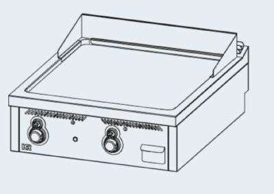 Plaque  snacker de table professionnelle  gaz chrome 20,5 kW - 800x930x410 mm