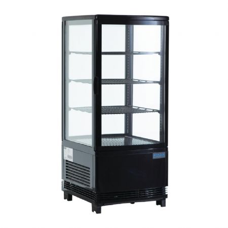 Vitrine rfrigre positive noire 68 litres - 428x386x885 mm