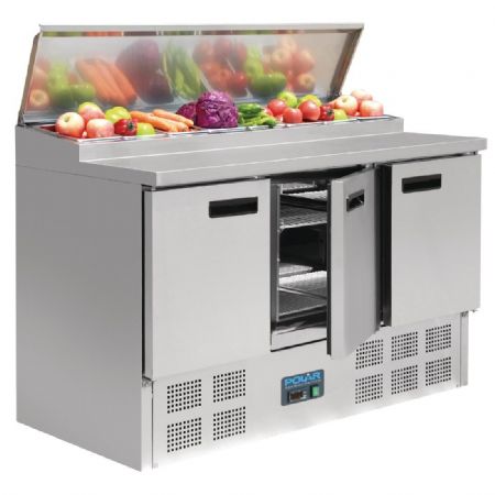 Comptoir de prparation rfrigr pizzas et salades 390 litres - 1370x700x1010 mm