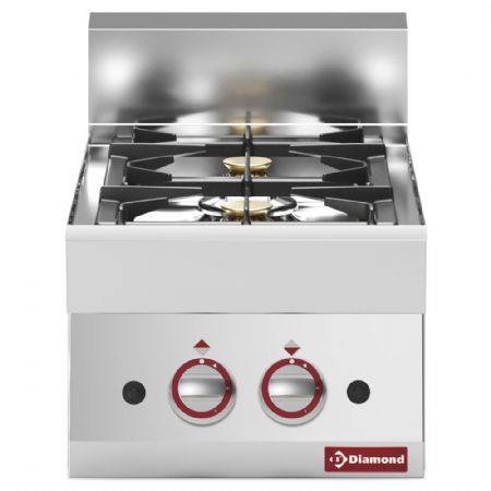 Cuisinire gaz 2 feux vifs  poser 400x650x280/380 mm