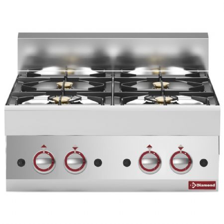 Cuisinire gaz 4 feux vifs  poser 700x650x280/380 mm